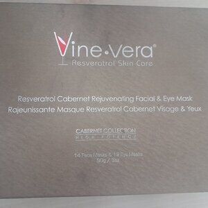 VINE VERA RESVERATROL CABERNET REJUVENATING FACIAL&EYE MASK SEALED